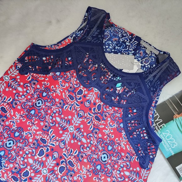 Daniel Rainn for Stitch Fix Angelyne Button Back Detail Top Coral Small … - Picture 2 of 9